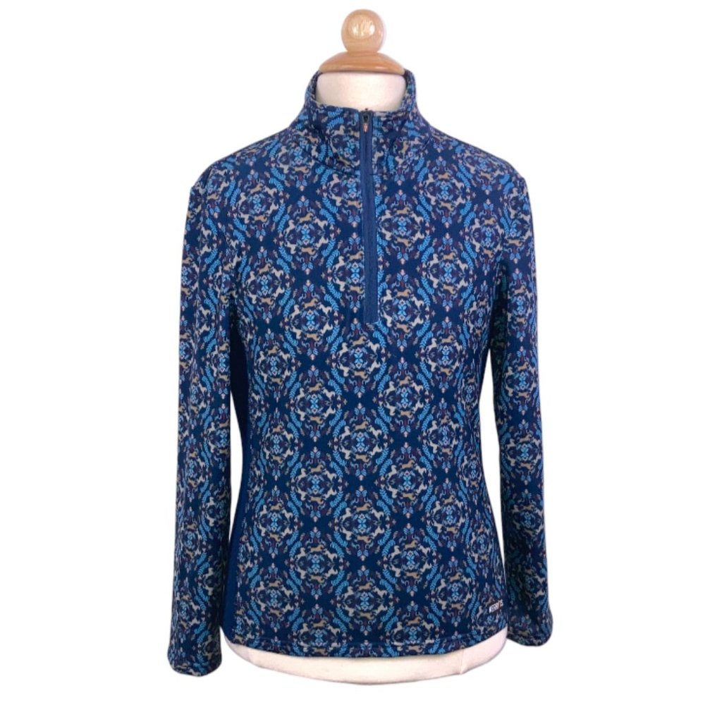 Kerrits 1/4 Zip Pullover Fleece Top Navy Youth Medium